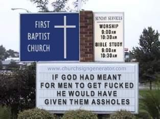a scandalous church sign