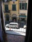 our hotel room 4:  looking down through window