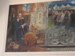 Painting in Pisa Central Rail Station - close-up detail
