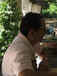 Melissa at table at Fattoria S.Donato