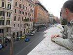 Looking down on Via Cavour 1