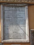 Commemorative plaque in Via. Sistina