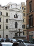 Facade of a church off Via Cavour