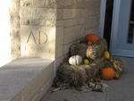 St. Benedict's Abbey Church Exterior: Cornerstone with Pumpkins